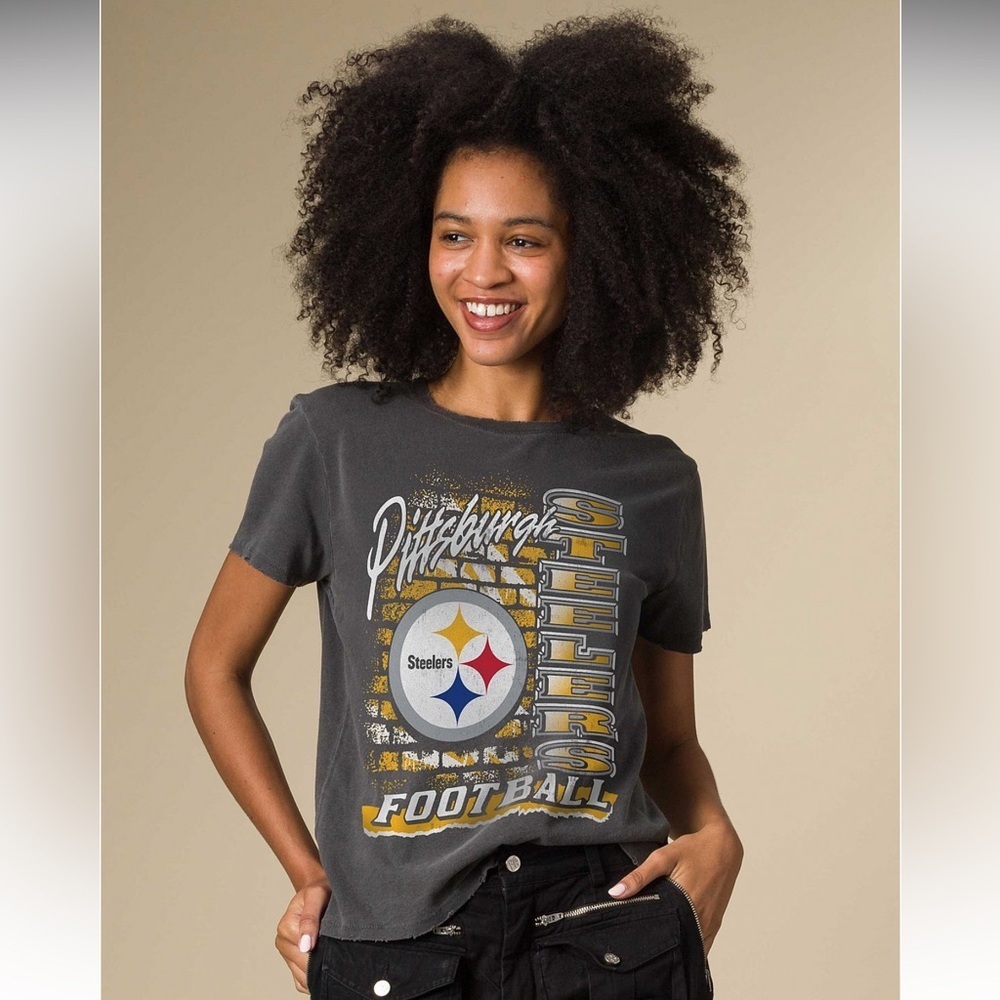 Junk Food Pittsburgh Steelers MVP Vintage T-Shirt 100% Cotton - Like New XS